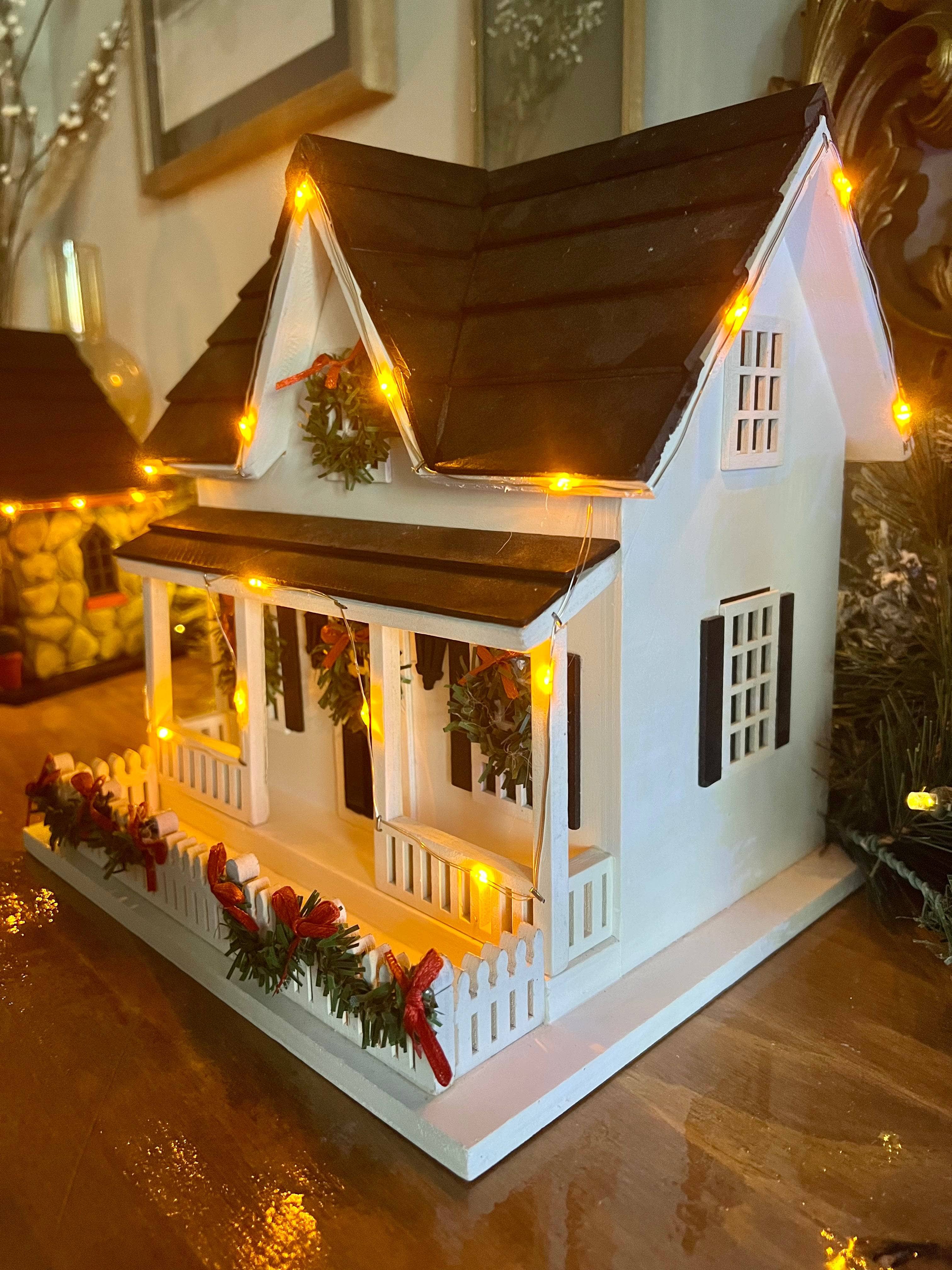 Festive LED Lighted Holiday Birdhouse - Outdoor Christmas Decoration for Garden, Yard & Patio Decor