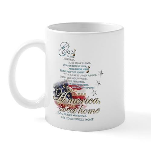 White - God Bless America: Mug