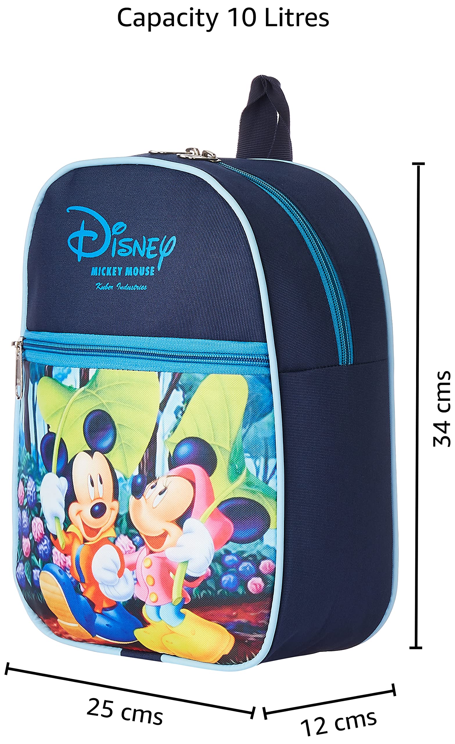 Disney Mickey Mouse & Minnie Mouse Unisex Backpack for Kids - Blue School Bag for Boys & Girls | Lightweight Durable Bookbag for School, Travel & Daily Use