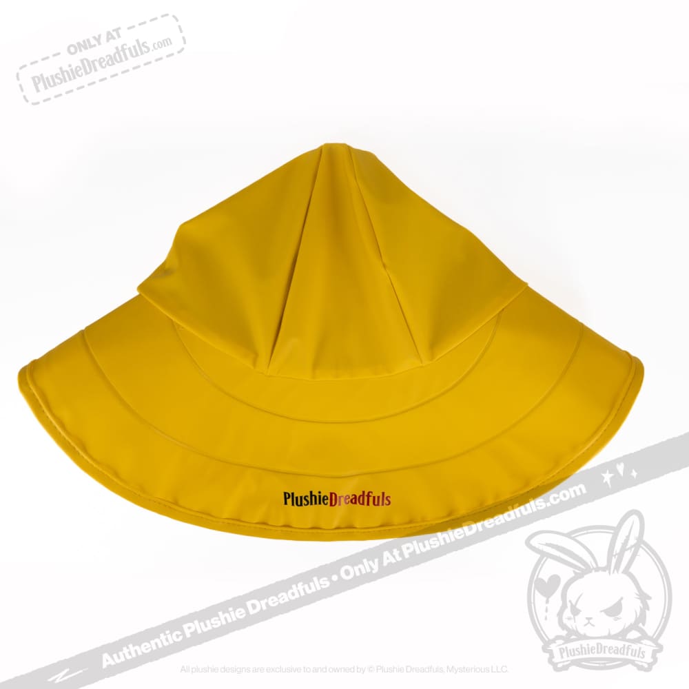 Plushie Dreadfuls Emotional Downpour Yellow Rain Hat - Soft Comfort Toy for Anxiety Relief & Emotional Support | Perfect for Therapy, Gifts, and Cuddling