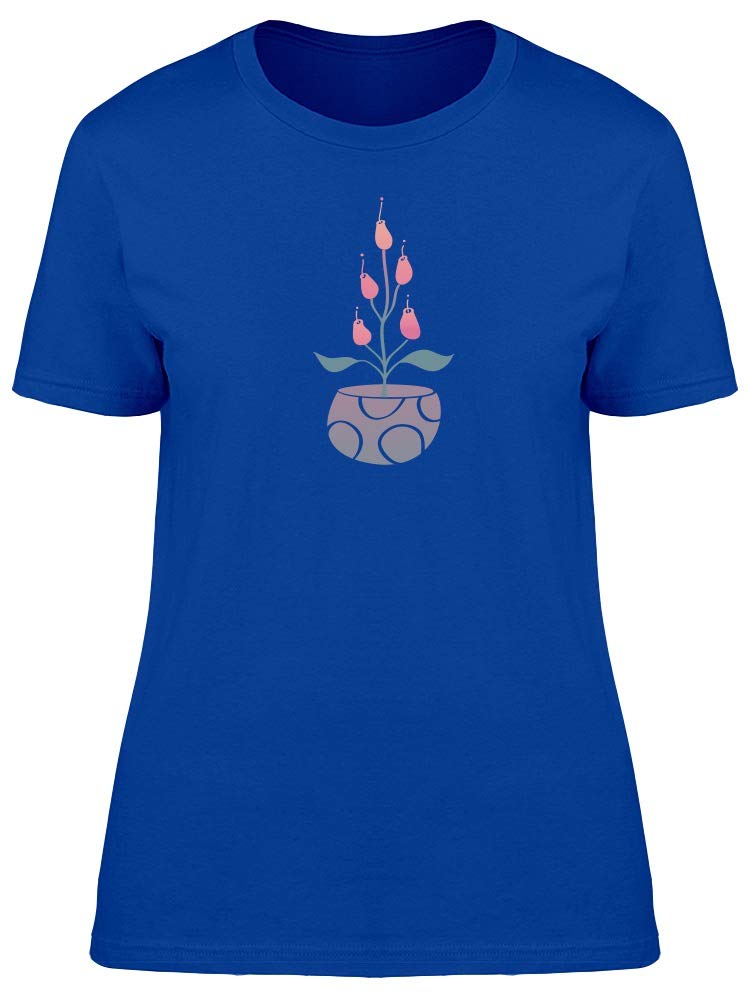 Women's Cool Spring Flowers in A Pot Graphic Tee - Casual Comfort T-Shirt for Spring Outfits, Gardening & Outdoor Activities
