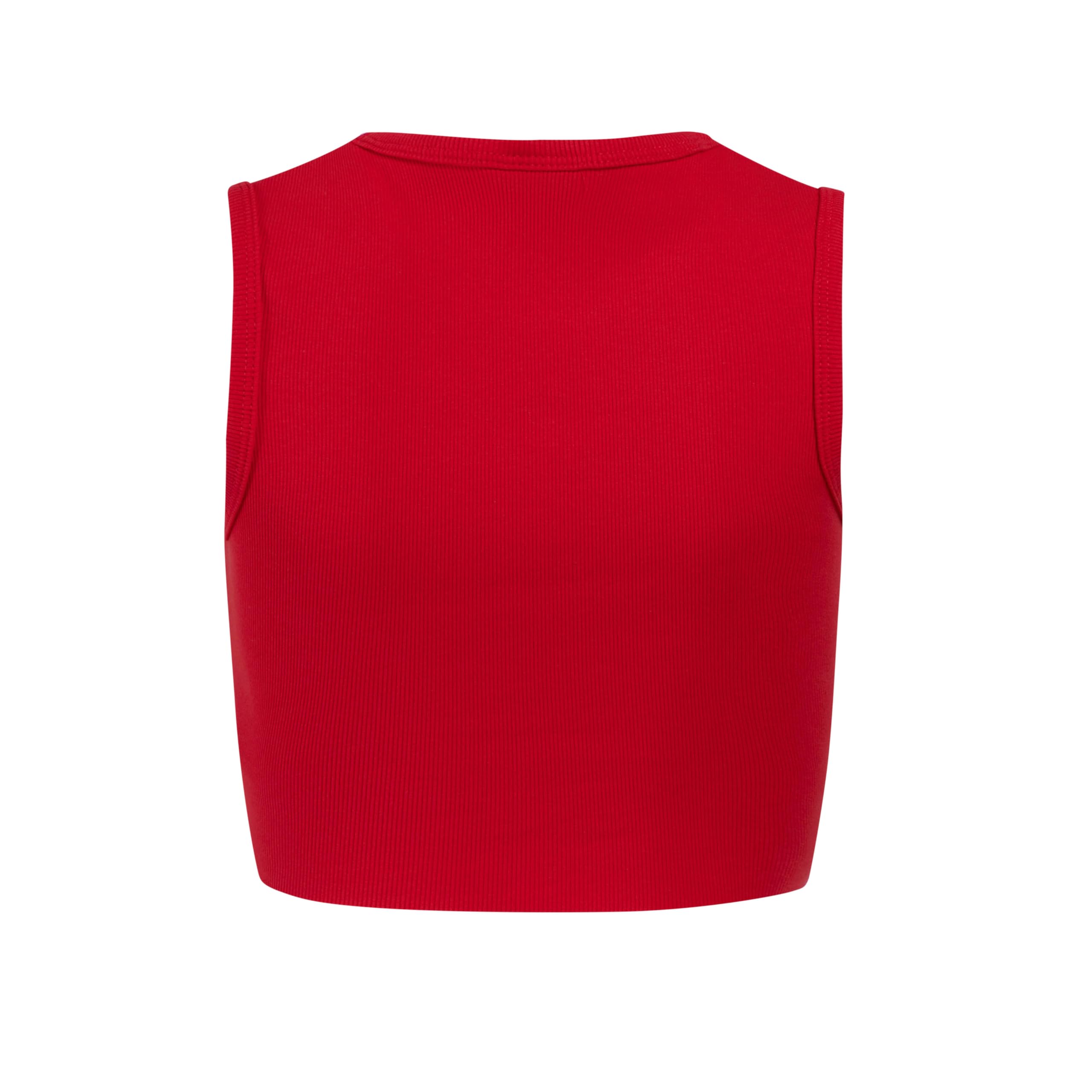 Hype & Vice Women's Cut-Off Cropped Tank Top - XS University of Georgia Game Day Shirt, Red College Apparel for Sports Events & Casual Wear