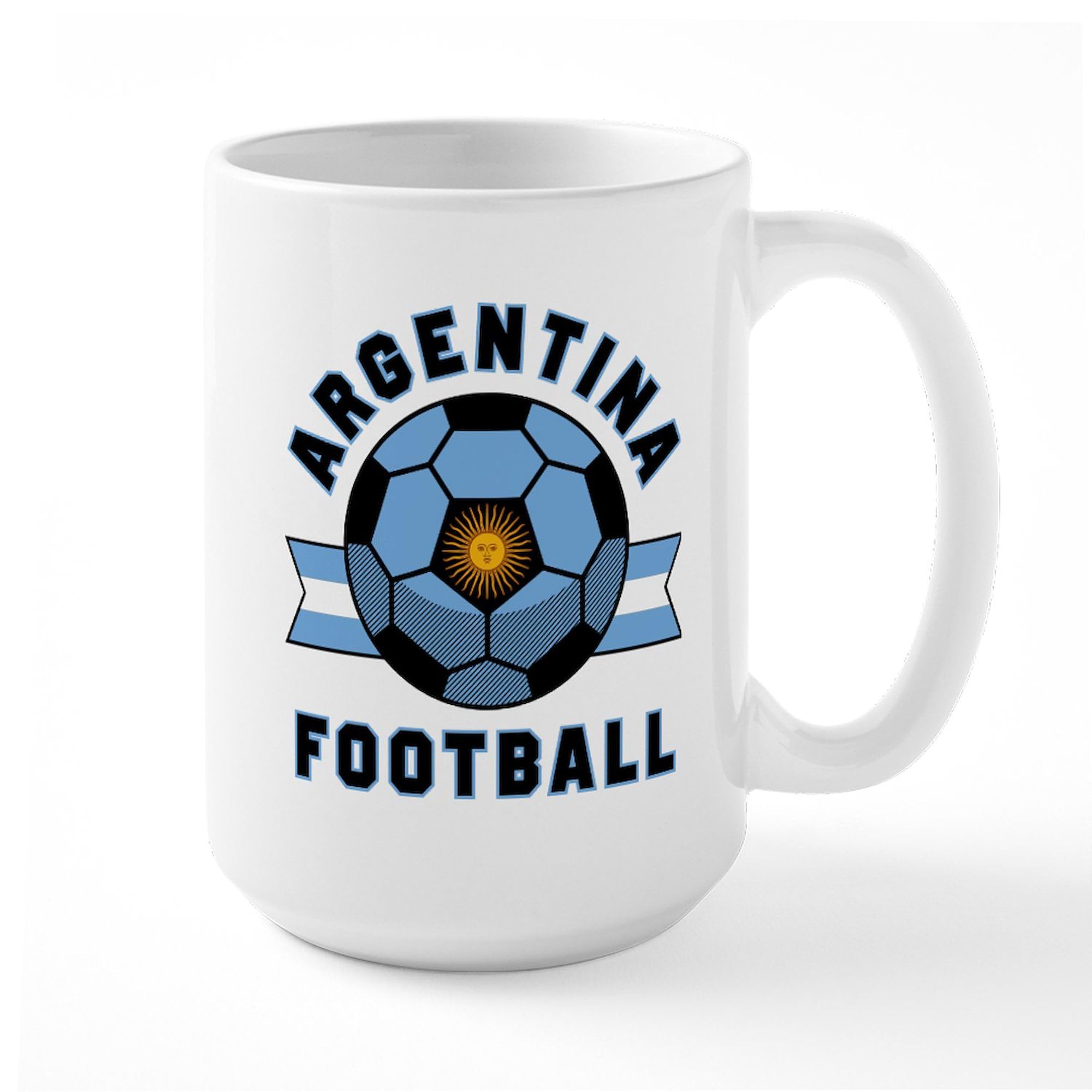 Argentina Football Team 15 oz Ceramic Coffee Mug - 444ml Soccer Fan Gift, Perfect for Home, Office & Game Day Celebrations