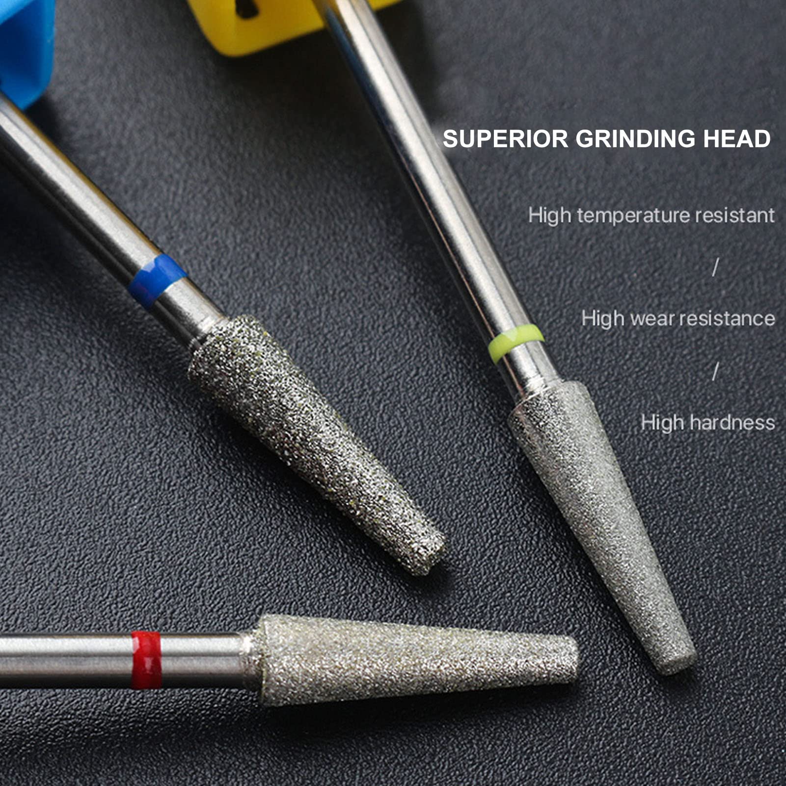 3 Pcs Professional Nail Drill Bits Set - Russian Front Replaceable Grinding Heads for Nail Polishing, Cuticle Care & Manicure | Perfect for Salon, Home Nail Art & DIY Pedicure