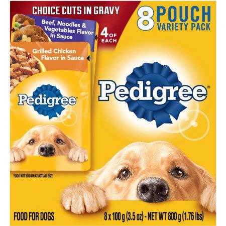 Pedigree Choice Cuts Variety Pack Beef & Grilled Chicken Wet Dog Food - 12 Cans (Pack of 2) | High Protein Meal for Adult Dogs | Perfect for Travel, Camping & Daily Feeding