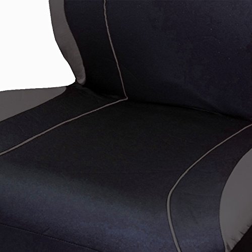 Universal Car Seat Covers & Floor Mats Set - Waterproof & Non-Slip Interior Protection for Cars, Trucks, SUVs | Includes Carpet Mats & Padded Headrest Covers (Black/Grey) + Free Air Freshener | Perfect for Family Road Trips, Pet Owners & Daily Commute