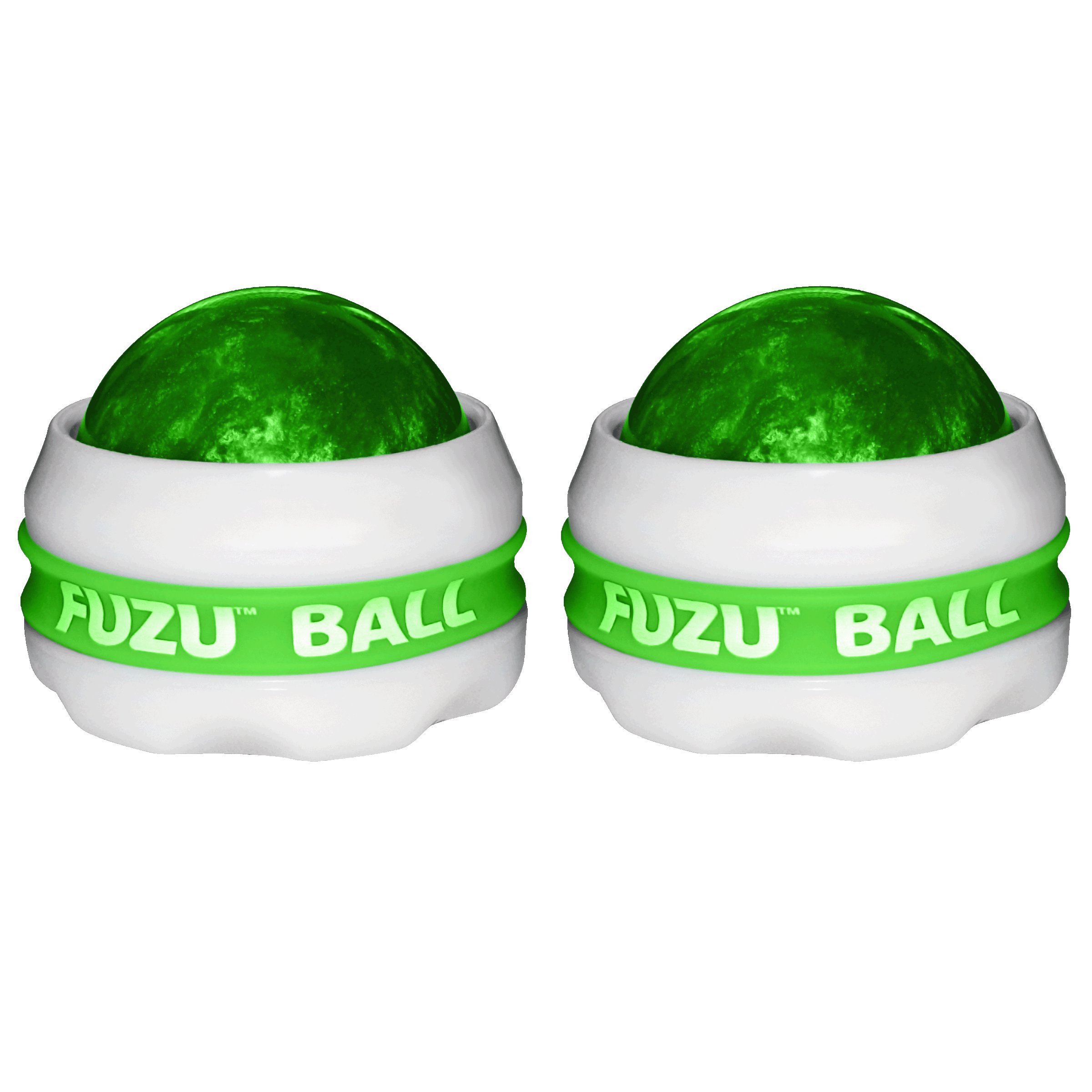 Dual Full Body Massage Balls for Deep Tissue & Stress Relief - 2 Pack Neon Green Massaging Balls - Perfect for Home, Office & Gym Use to Relieve Muscle Pain & Tension