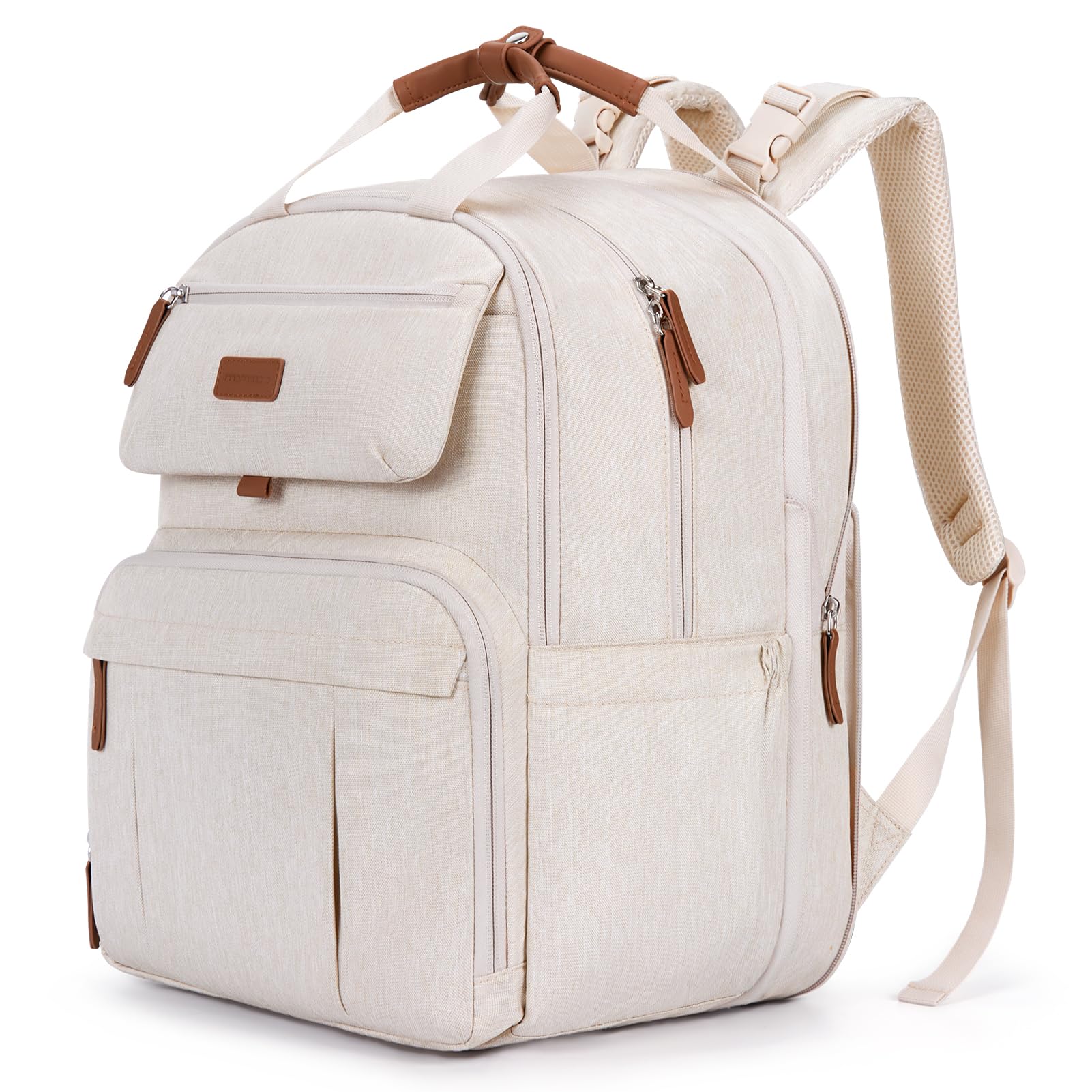 Mommore Expandable Diaper Backpack for Twins - Large Waterproof Baby Bag with Changing Pad | Durable Travel Backpack for Parents | Perfect for Daycare, Air Travel & Family Outings