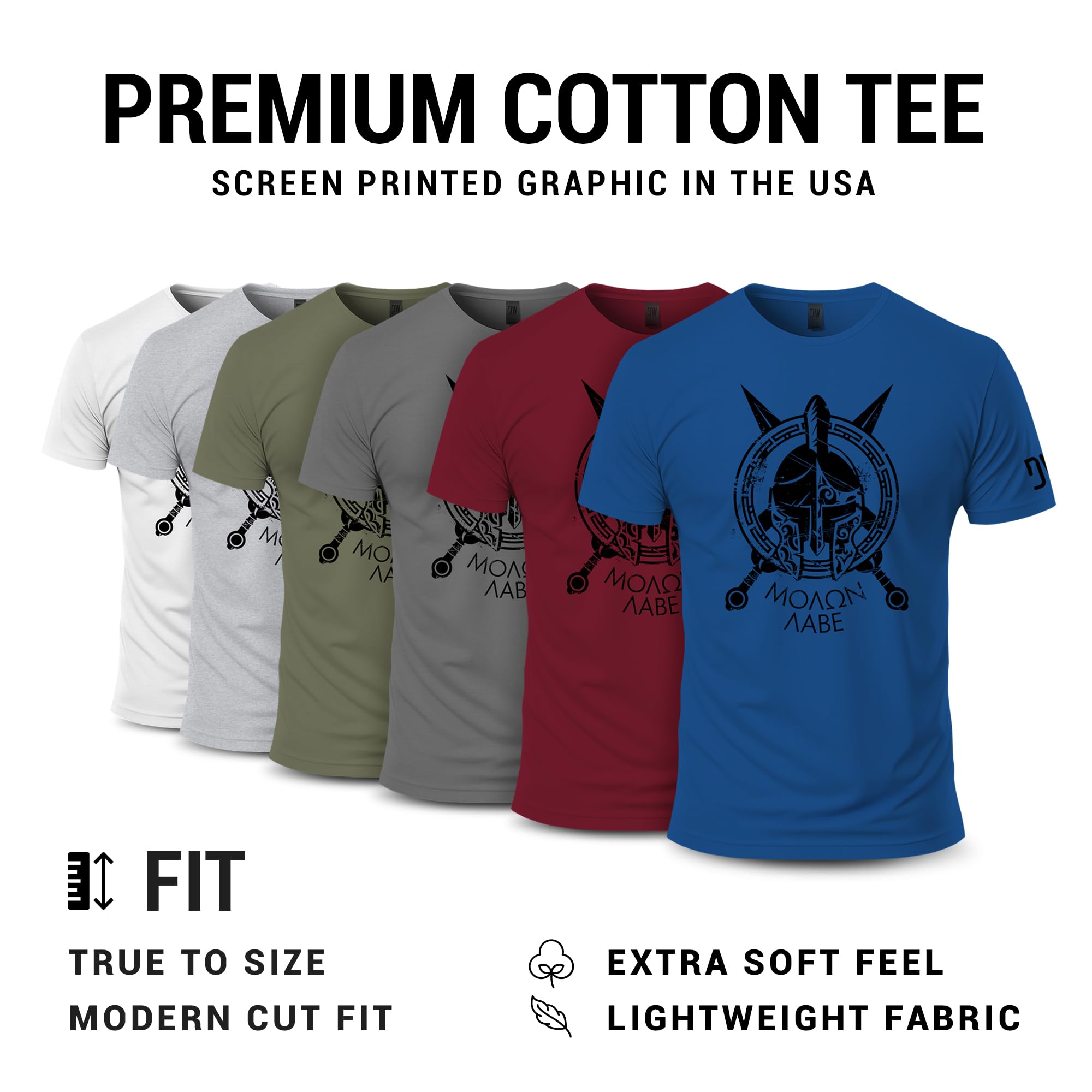 Spartan Graphic Men's Short Sleeve T-Shirt - Comfortable Casual Tee for Gym, Workout & Everyday Wear
