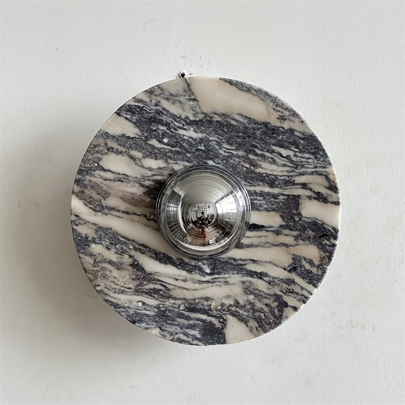 Calacatta Marble Wall Sconce Light - Modern Gold Finish Bathroom Vanity Lighting for Bedroom, Hallway & Living Room Decor