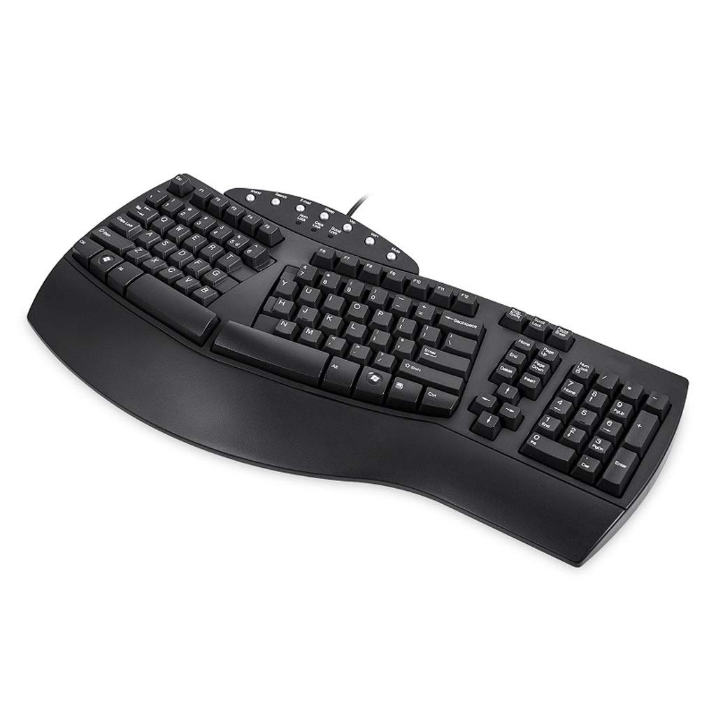 Ergonomic USB Wired Multimedia Keyboard - Comfortable Streamlined Design for Gaming, Office & Home Use | Durable & Responsive Keys for Long Typing Sessions | Perfect for Workstations, Gaming Setups & Home Computers