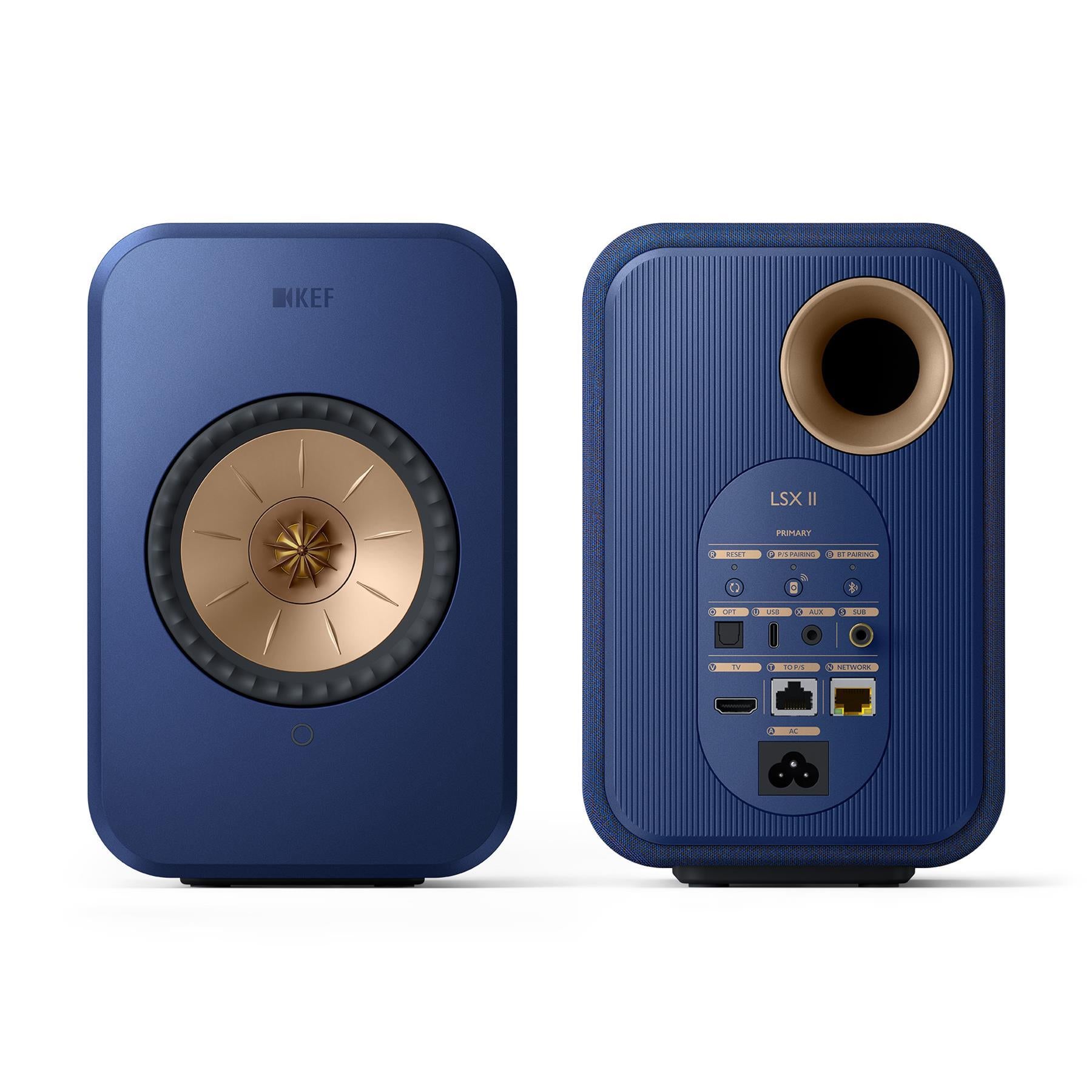 KEF LSX II Wireless HiFi Speakers - Premium Bluetooth Bookshelf Speakers with High Resolution Audio for Home Theater & Music Listening