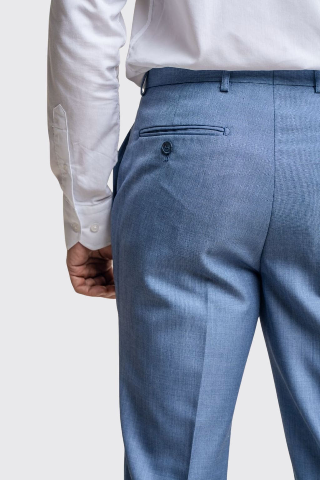 Cavani Blue Jay Trousers for Men - Slim Fit Stretch Dress Pants for Business & Office Wear - Comfortable Work Pants for Professional Style