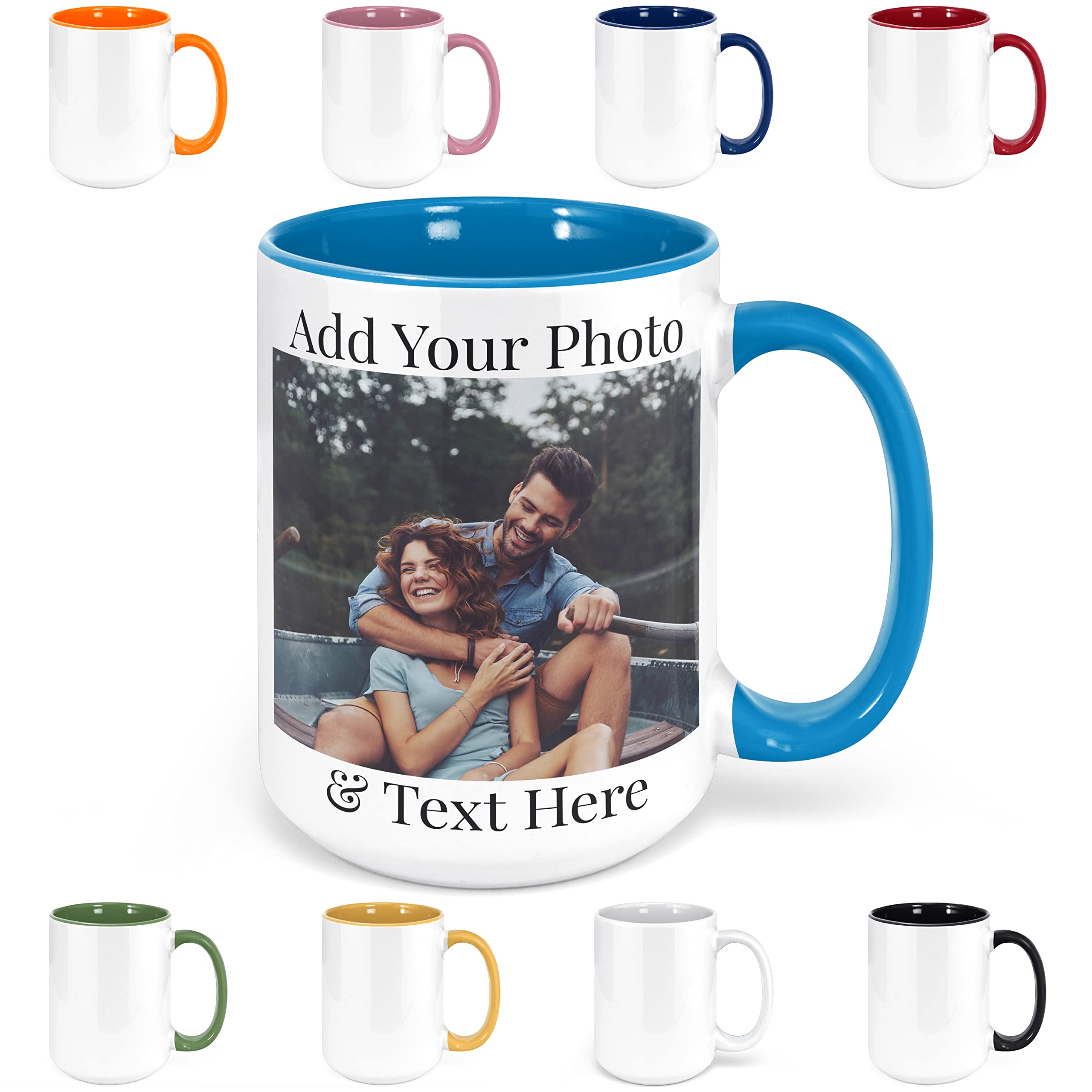 Custom Photo Coffee Mug - 15oz Personalized Ceramic Cup for Gifts & Daily Use