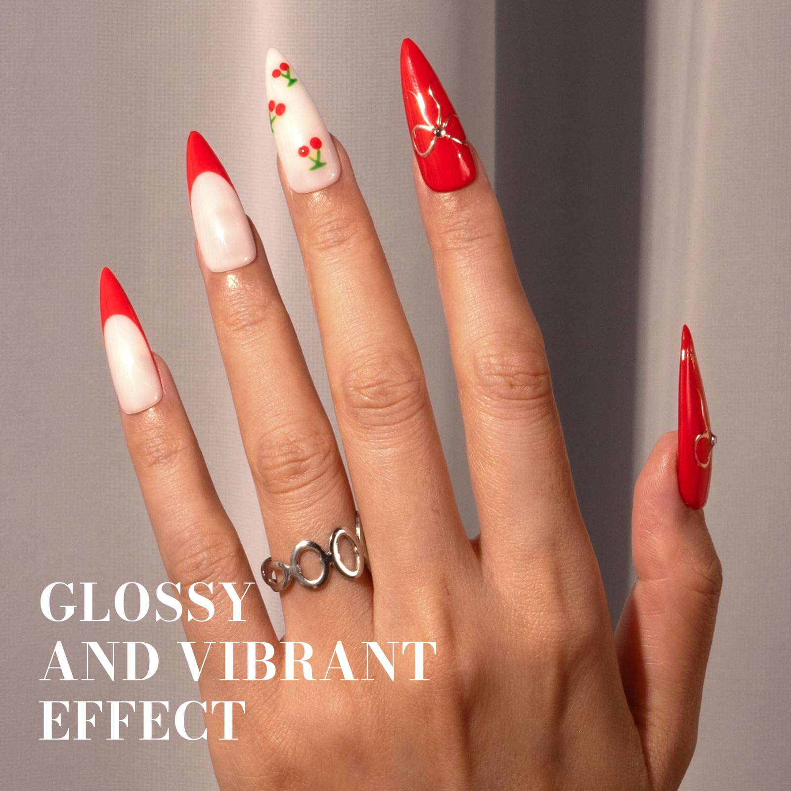 MelodySusie Red Gel Nail Polish - UV LED Soak Off for Salon & Home DIY