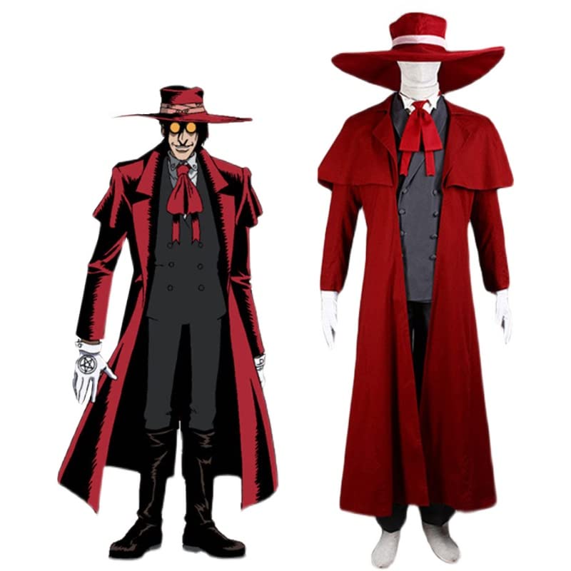 Hellsing Alucard Vampire Hunter Cosplay Costume - Full Set for Anime Fans | Halloween, Conventions & Roleplay | Unisex Anime Outfit for Cosplay Enthusiasts
