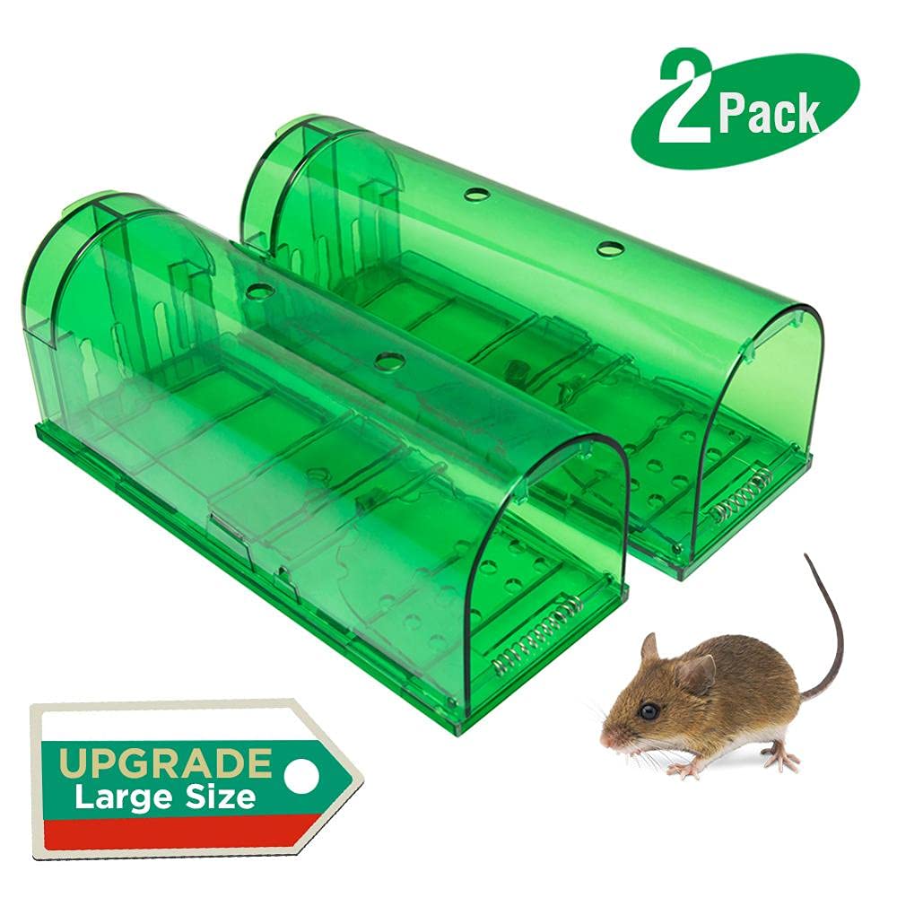 Humane Mouse Trap - Catch & Release Live Mouse and Rat Trap for Home & Country - Safe Rodent Control for Large & Small Mice (4 Pack) - Perfect for Indoor & Outdoor Pest Removal