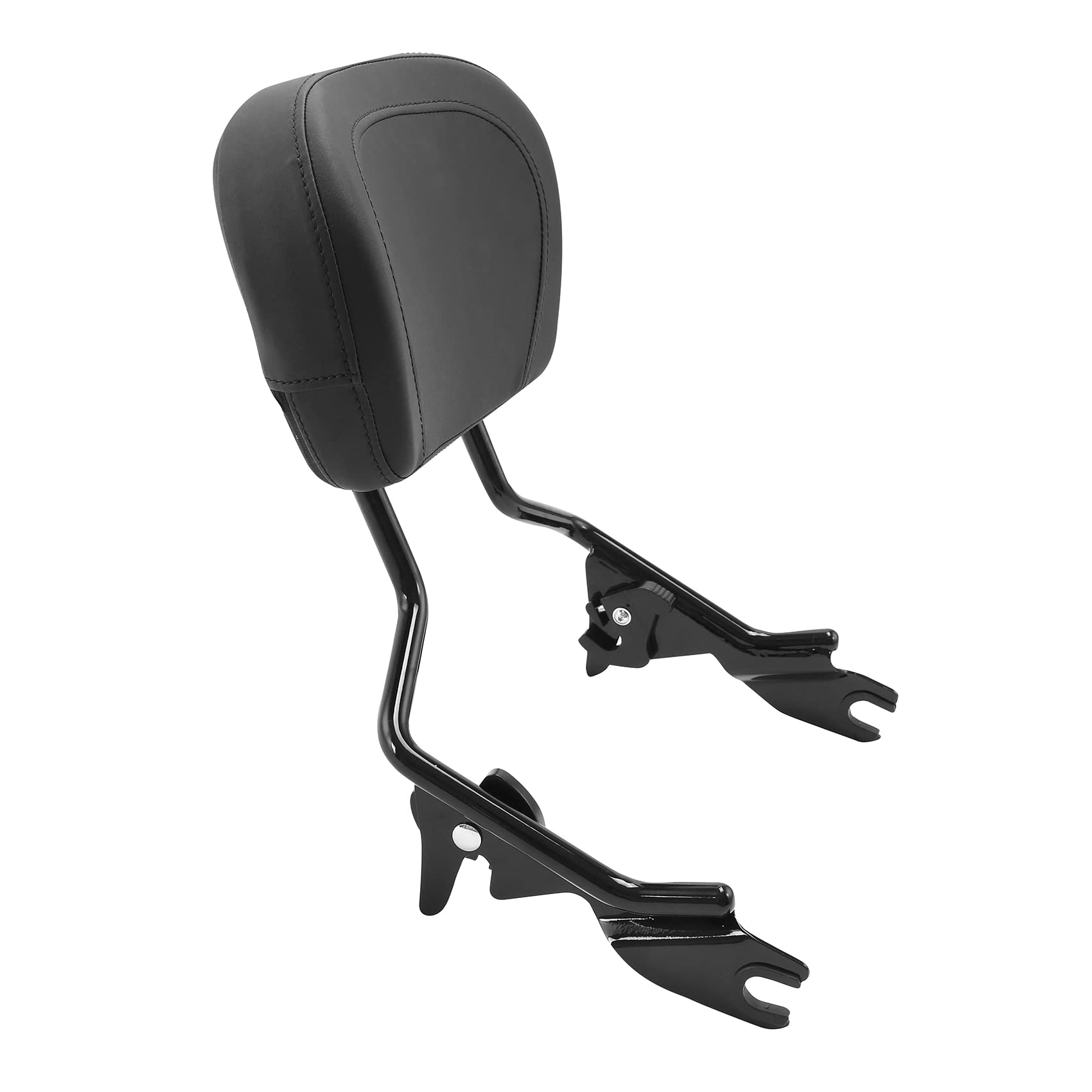 Detachable Black Sissy Bar Backrest Pad & Luggage Rack for Harley Touring Road King Street Glide Road Glide (2009-2025) - Comfortable Passenger Support & Secure Storage for Long Rides and Road Trips