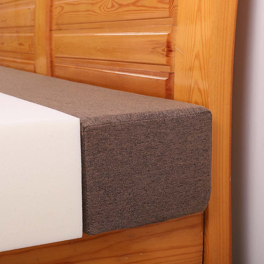 Long Bed Gap Filler for Single/Double/King Size Beds - Soft Headboard Pillow & Bedside Protection Cushion (120cm/150cm/180cm/200cm) - Thick Armrest Pillow & Sofa Support - Brown (150x5x10cm) - Perfect for Bedroom Safety, Child Protection & Comfortable Arm Support