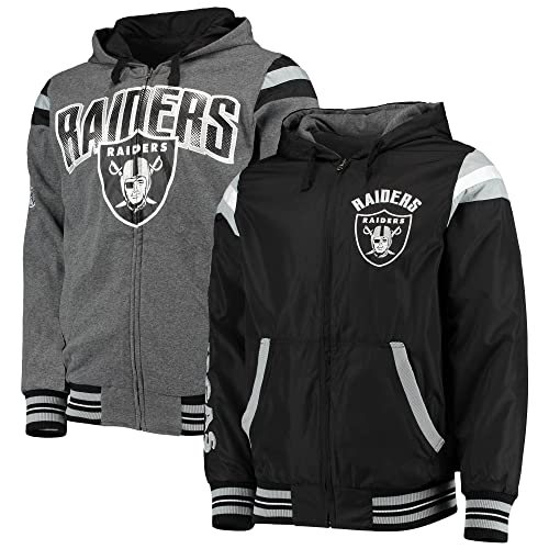 G-III Sports Men's NFL Fast Pace Reversible Full-Zip Jacket - Lightweight Windbreaker for Football Fans, Game Day Outfits & Outdoor Activities