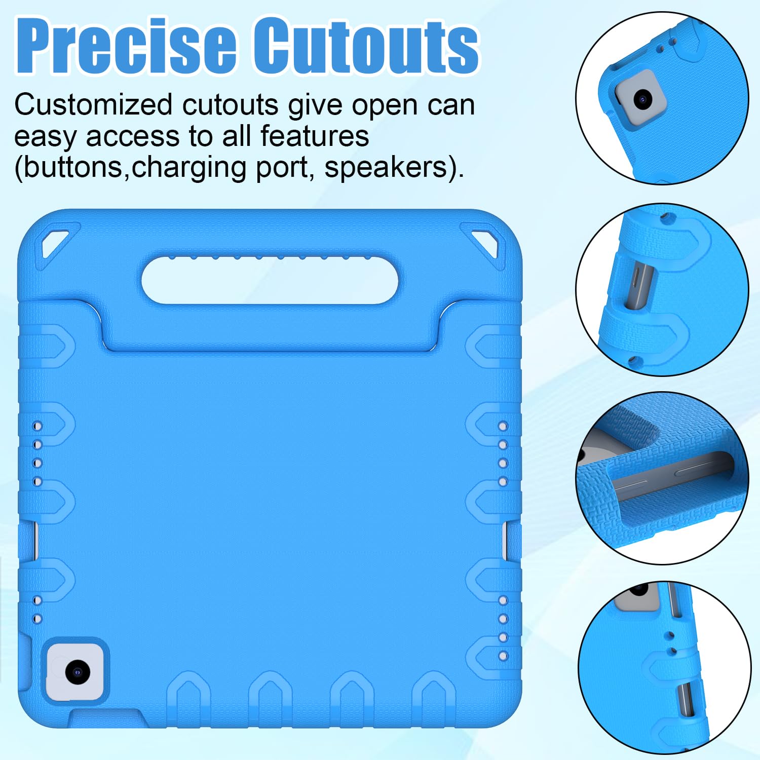 BMOUO Shockproof Kids Case for iPad Air 11-inch M3 (2025) & M2 (2024), iPad Air 5th/4th Gen 10.9