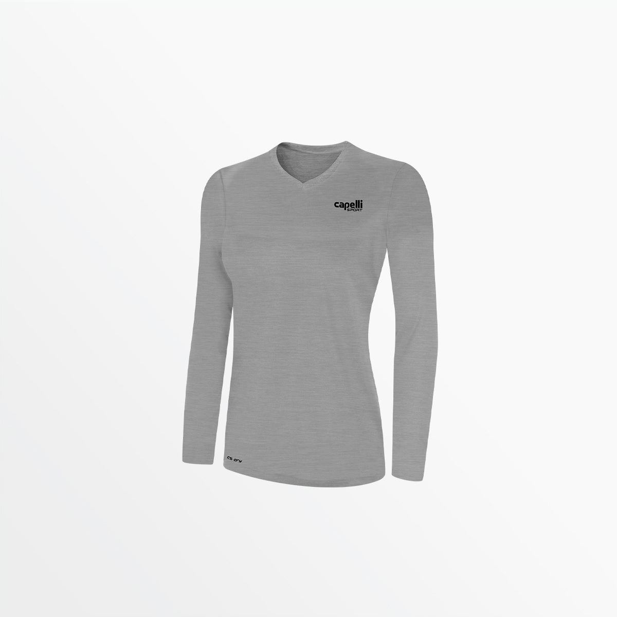 Women's V-Neck Long Sleeve Polyester T-Shirt - Soft & Comfortable Casual Top for Everyday Wear, Work & Layering