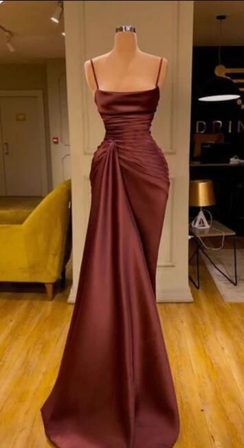 Elegant Burgundy Sheath Long Prom Dress for Women - Formal Evening Gown for Homecoming, Ball, and Special Occasions - Style J3215