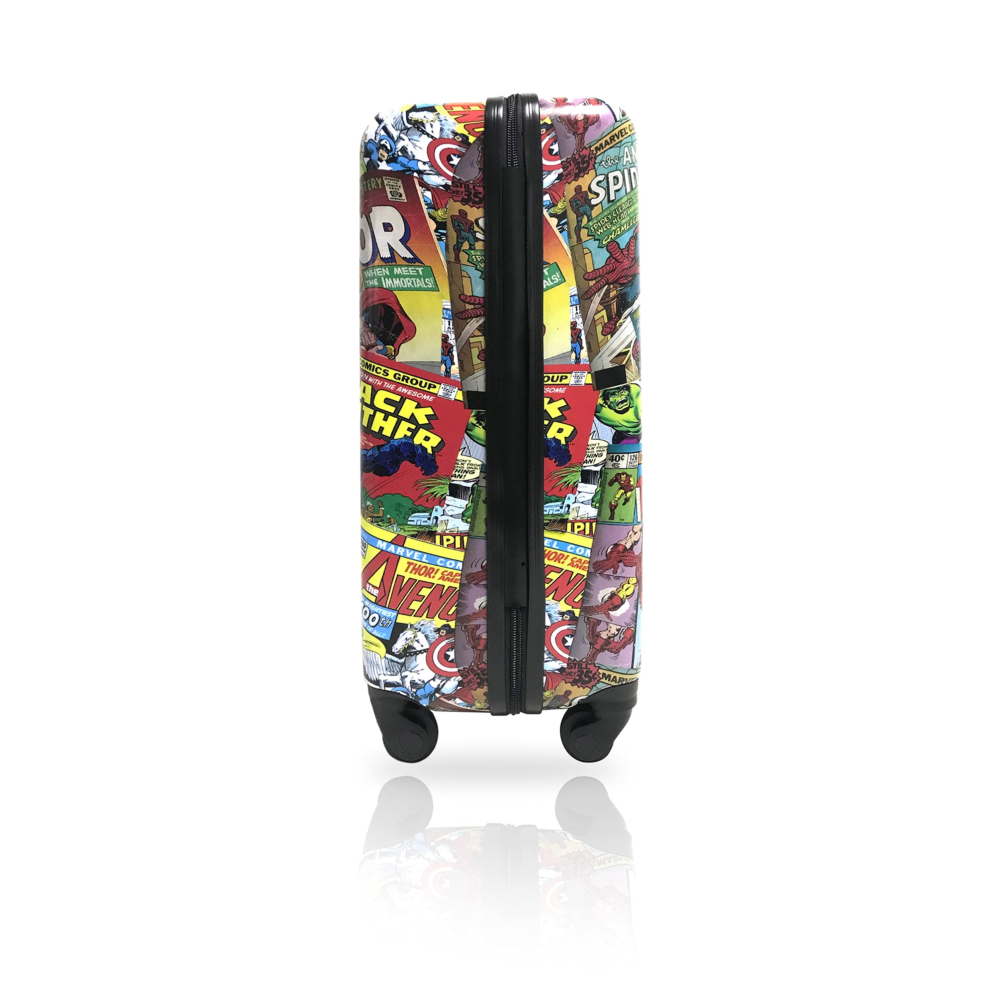 Marvel Comic Heroes 20-Inch Hard-Sided Spinner Luggage | Kids Carry-On Rolling Suitcase for Travel | Lightweight Durable Tween Travel Trolley | Perfect for Airplane Trips, School, and Family Vacations