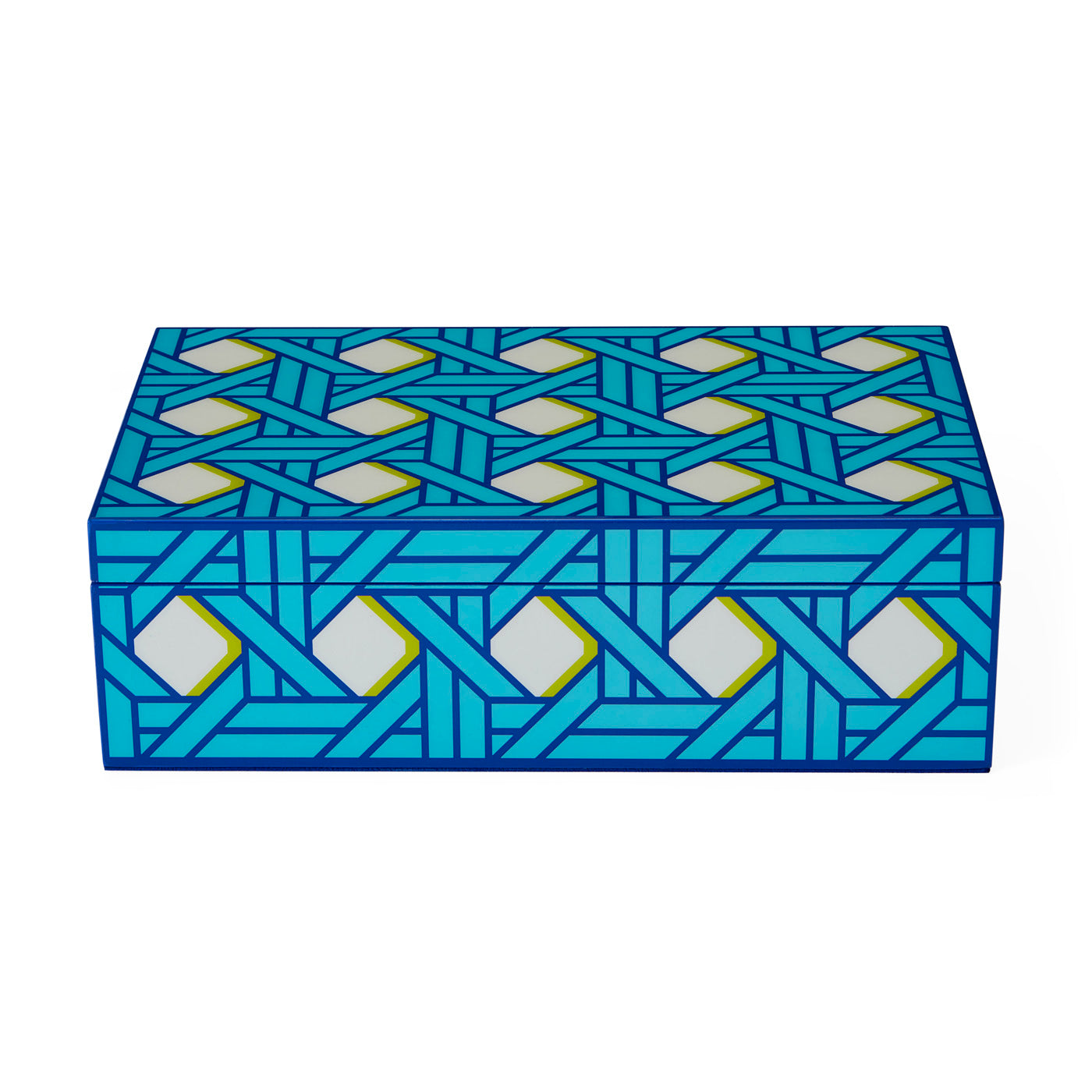 Handwoven Medium Basketweave Lacquer Storage Box - Decorative Organizer for Jewelry, Office Supplies & Home Decor | Perfect for Gift Giving & Home Organization