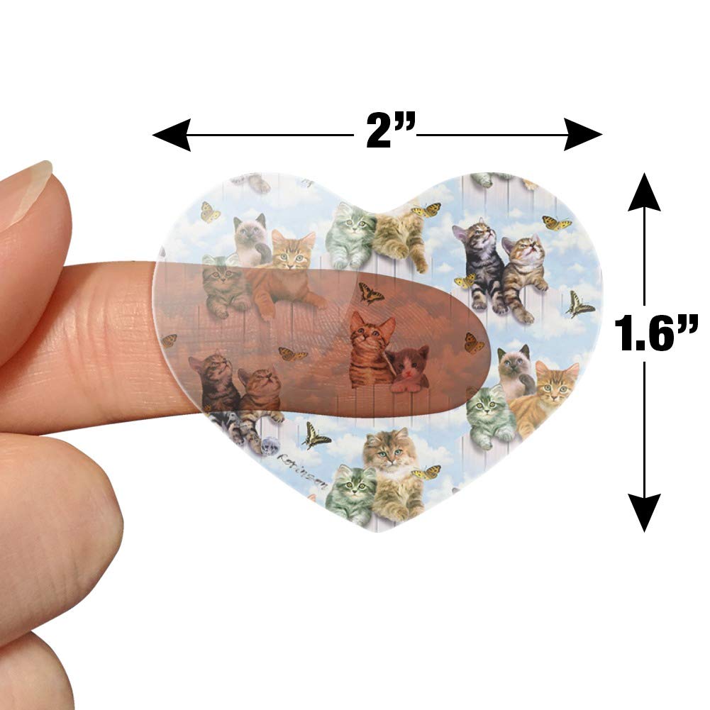 Heart Shaped Planner Stickers - Kittens, Cats & Butterflies Pattern for Scrapbooking & DIY Crafts | Perfect for Journals, Calendars, Bulletins & Gift Decoration