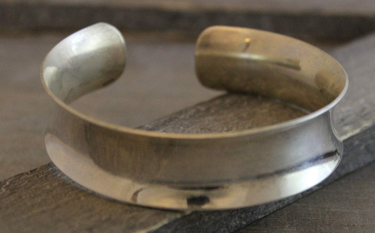 Handmade Smooth Sterling Silver 15mm Cuff Polished Bangle Bracelet for Women - Elegant Jewelry Gift for Birthday, Valentine's Day, Mother's Day - Perfect for Weddings, Anniversaries & Special Occasions
