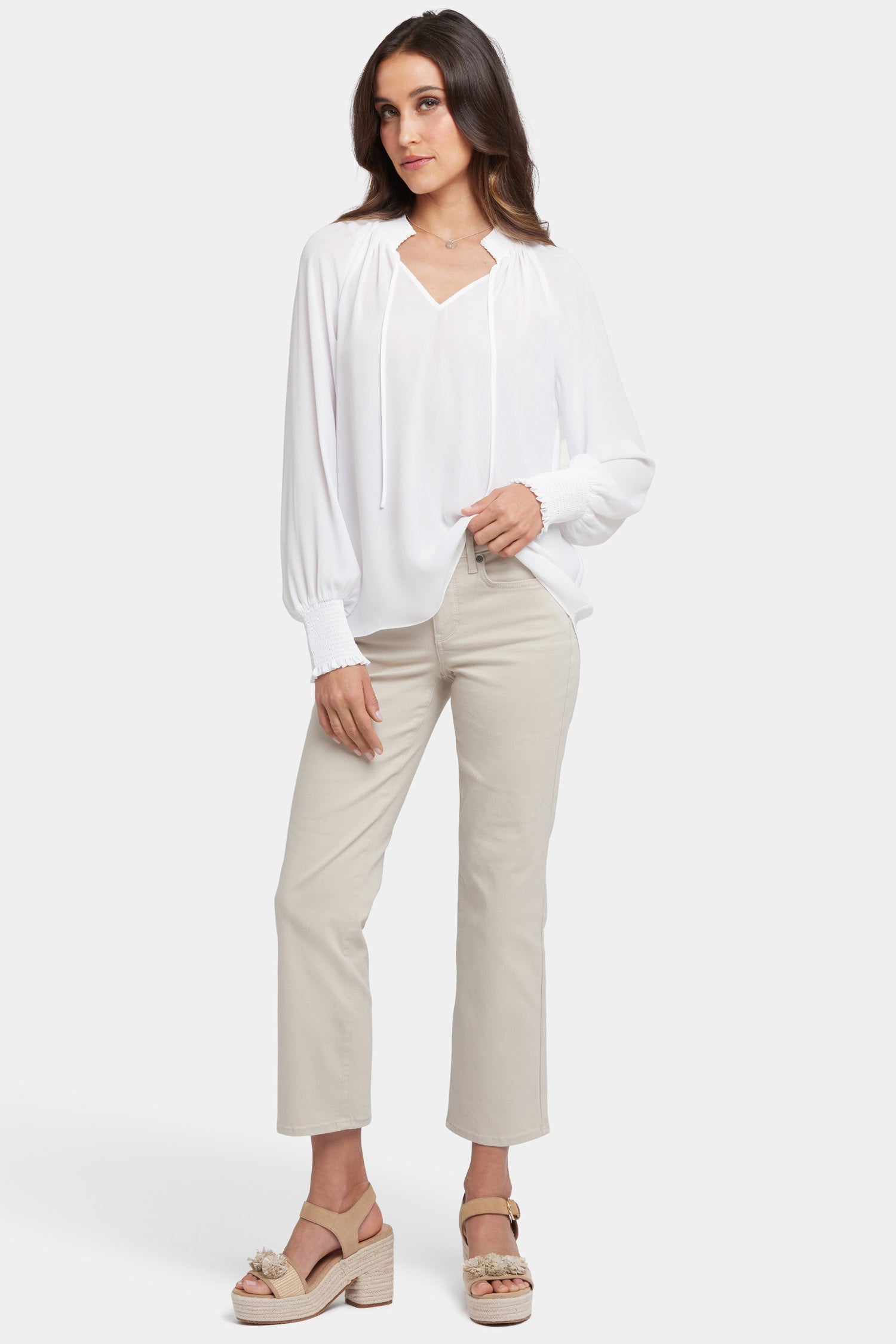 Gemma Blouse in Optic White - Elegant Women's Fashion Top for Work, Date Night & Special Occasions