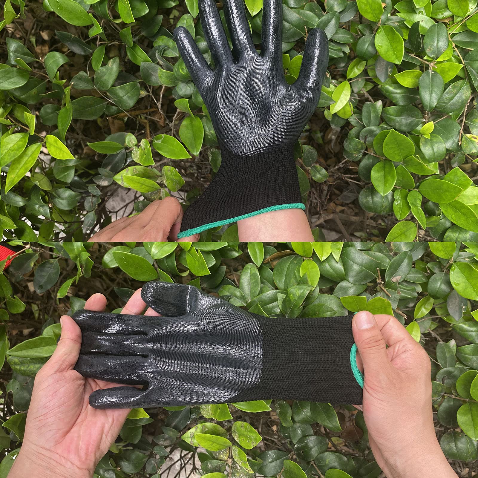 Evridwear Rubber Coated Work Gloves with Enhanced Grip - 12 Pairs Bulk Pack for Men & Women - Ideal for Warehouse, Mechanic, Construction & DIY Projects