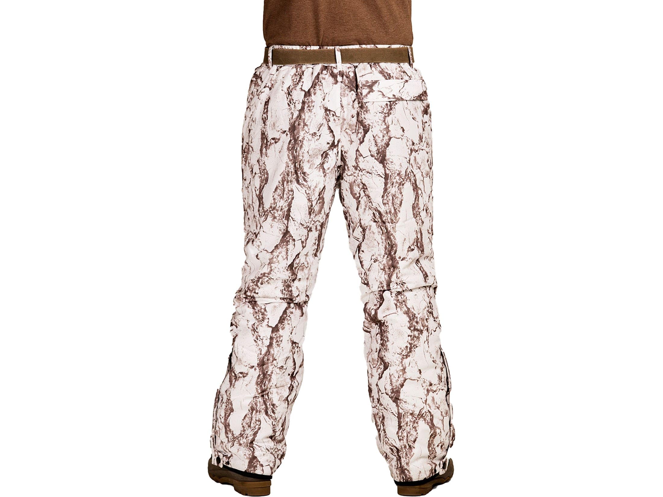 Natural Gear Snow Camo Insulated Hunting Pants for Men - Waterproof Winter Camouflage Pants for Cold Weather Hunting & Outdoor Activities