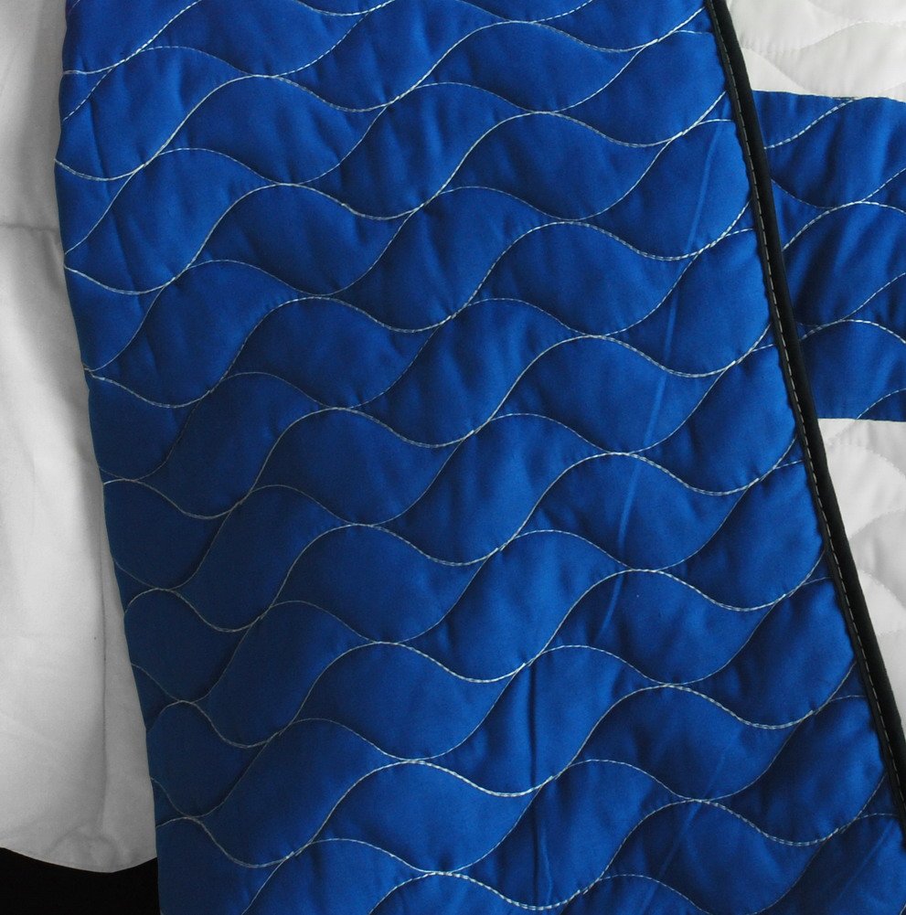 Navy Blue Vermicelli Quilted Patchwork Geometric Bedding Set - Full/Queen Size, Soft & Stylish for Modern Bedroom Decor