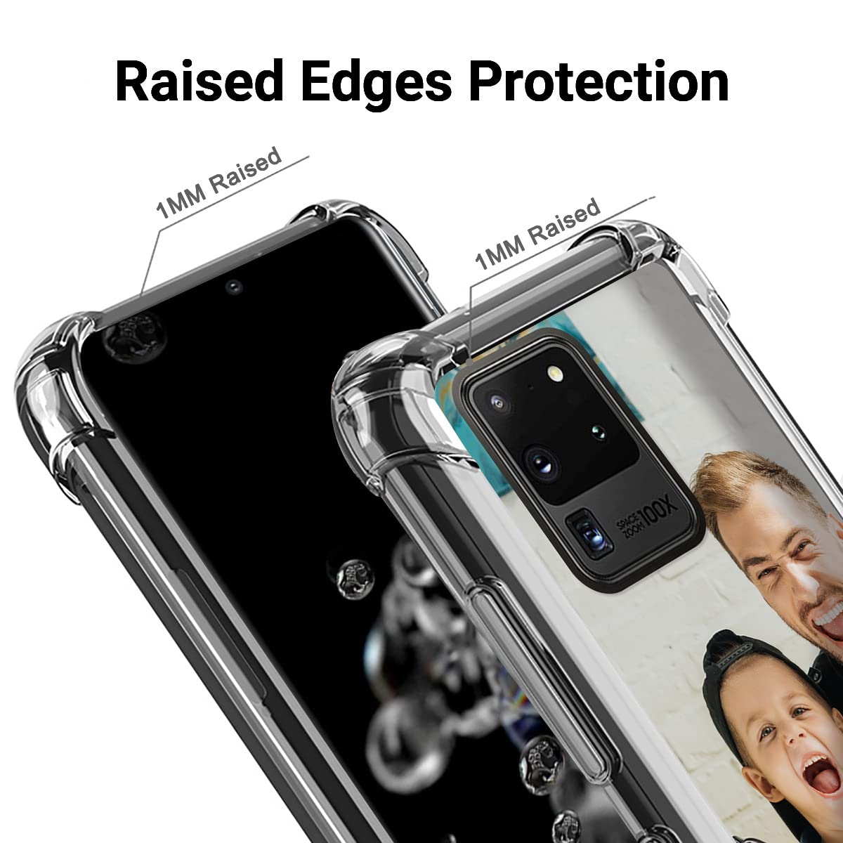 Custom Samsung Galaxy S20 Ultra Phone Case - Personalized Clear Photo Case with Protective Bumpers | Perfect Gift for Him & Her | Durable Protection for Everyday Use, Travel & Work