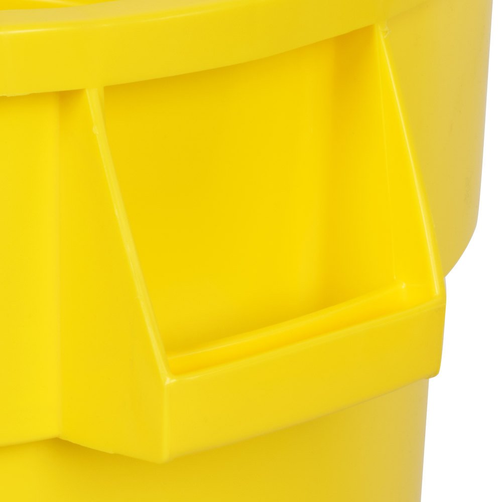 Huskee 32 Gallon Yellow Trash Can - Heavy Duty Commercial Garbage Bin for Kitchen, Office, Restaurant & Outdoor Use - TableTop King 3200YW