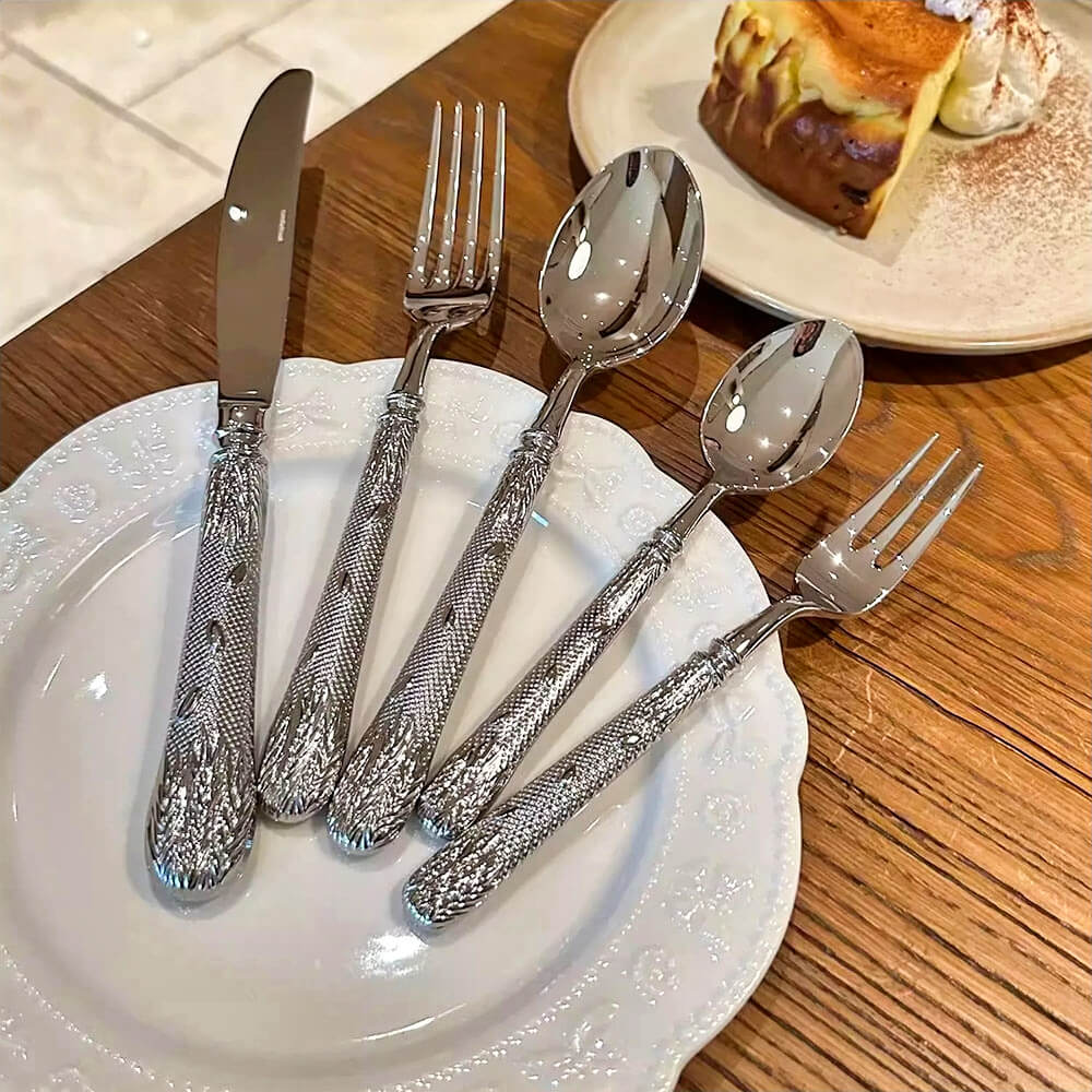 Majorelle 20-Piece Stainless Steel Flatware Set - Elegant Silverware for Dining, Kitchen & Entertaining - Perfect for Dinner Parties, Weddings & Everyday Use