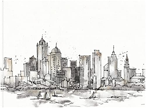 Skyline Sketches III No Words Flowers