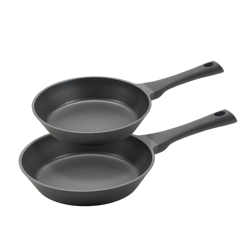 Metaltex XPERT - Set of 2 Premium Cast Aluminum Frying Pans (20cm & 24cm) for Professional Cooking & Home Kitchen | Non-Stick, Even Heat Distribution, Durable Cookware for Sautéing, Frying & Baking