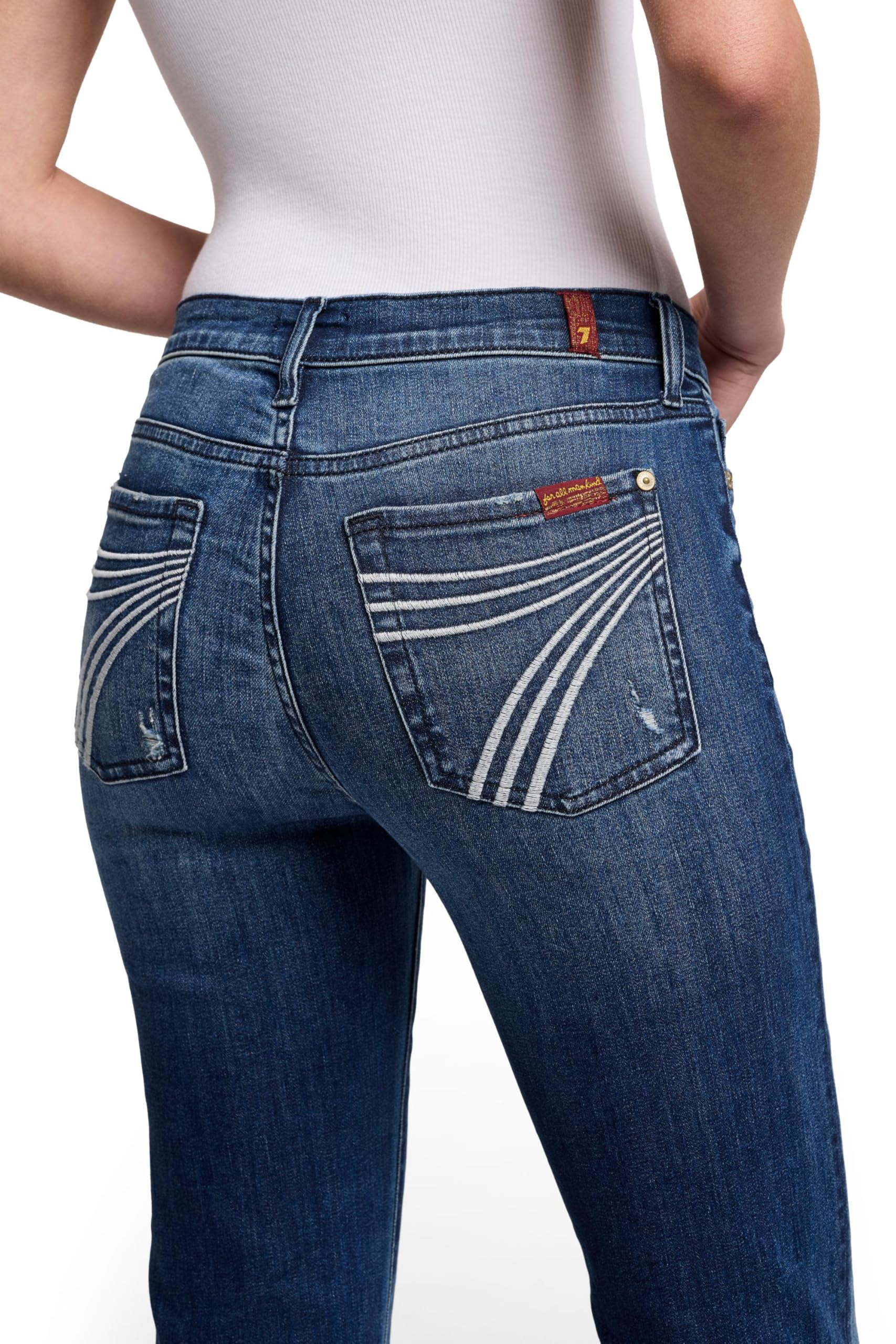 7 For All Mankind Women's Flare Wide Leg Jeans - High Waisted Stretch Denim Pants for Casual & Chic Outfits | Perfect for Work, Date Night & Weekend Wear