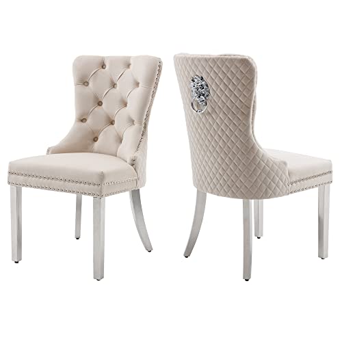 Beige++silver Stainless Steel Legs