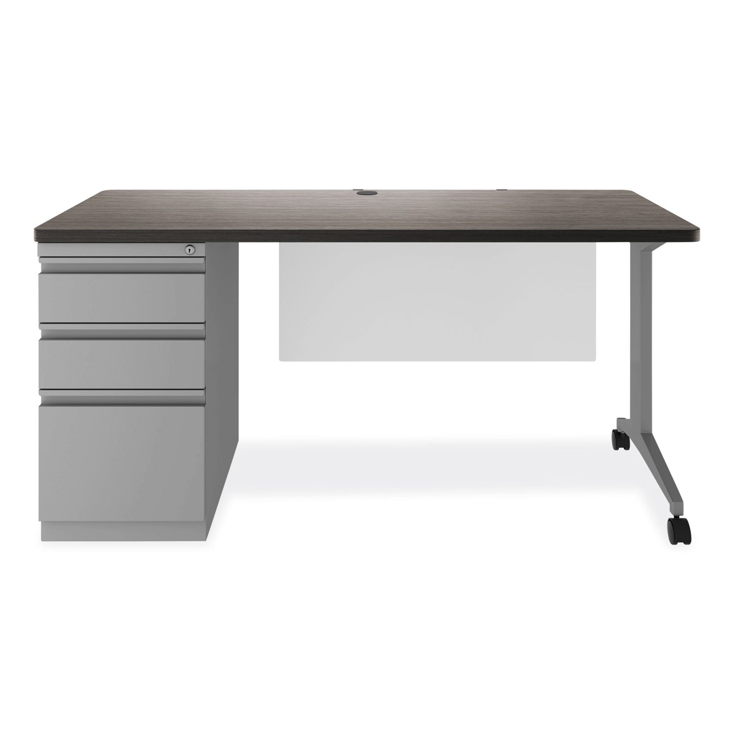 Alera® Modern Teacher Series Left Side Pedestal Desk with Box, Box & File Storage - 60