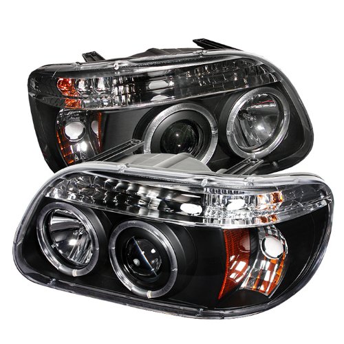 95-01 Ford Explorer LED Halo Headlights - Black/Clear Lens Replacement - High Visibility Night Driving & Off-Road Adventure Lights