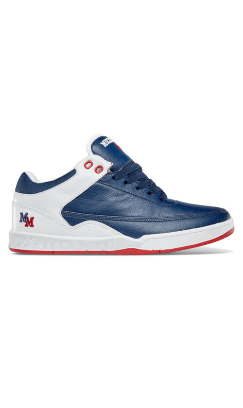 eS Stylus Mid x Muckmouth Men's Skateboarding Shoes - Blue/White - High-Performance Skate Shoes for Street & Park Riding