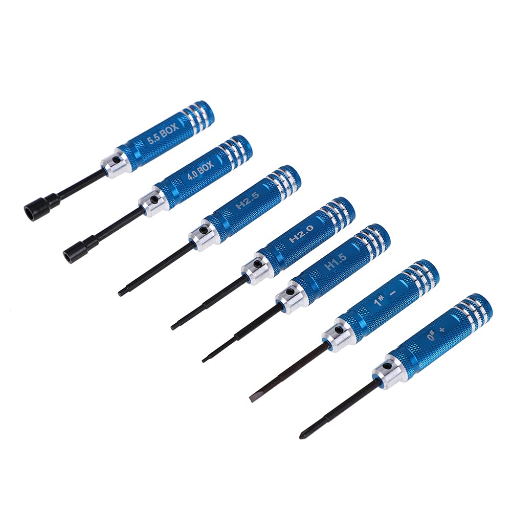iFCOW 7-Piece Screwdriver Set - Precision Screwdrivers for RC Model Cars, Electronics, and DIY Home Repairs - Magnetic Tip, Durable & Ergonomic Design