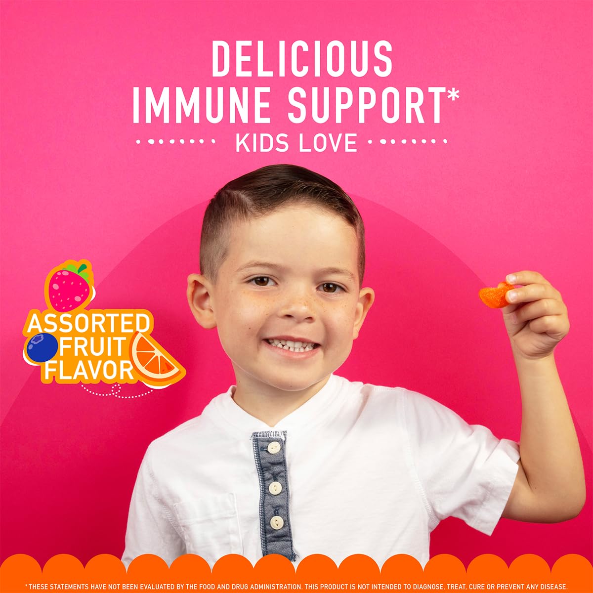 Airborne 500mg Vitamin C + Zinc Immune Support Gummies for Kids - Gluten Free, Antioxidant Rich with Vitamins C & E, Assorted Fruit Flavors (6 Pack, 42 Gummies) | Boosts Immunity During Cold & Flu Season, School & Travel