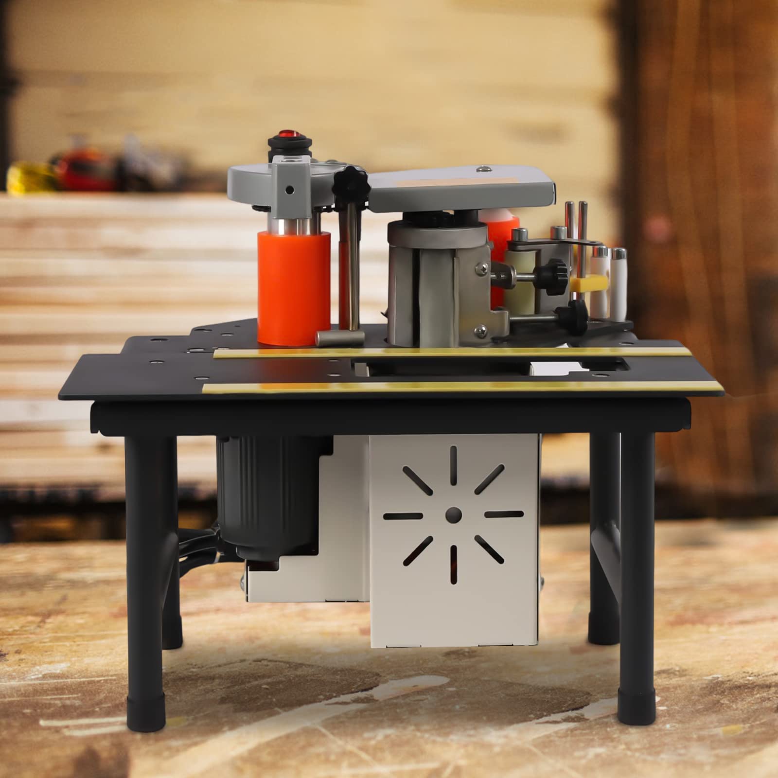 SHZICMY Portable Double-Side Glue Edge Banding Machine for Wood & PVC - 10-60mm Adjustable Width | Perfect for Cabinet Making, Furniture Repair & DIY Woodworking Projects