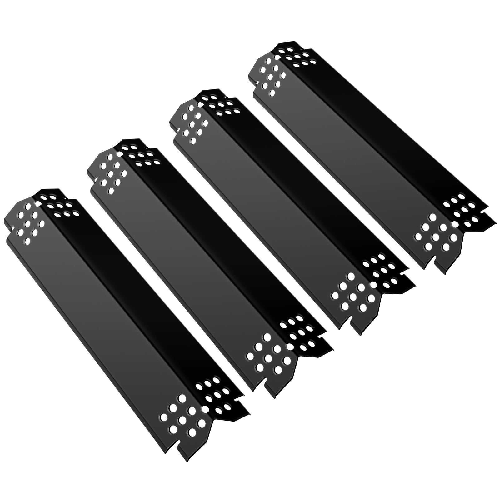 Unicook 14.6 Inch Gas Grill Burner Covers - Replacement Heat Plates for Nexgrill 720-0830H, 720-0888, 720-0888N 5-Burner Models - 4 Pack Flame Tamers - Perfect for Backyard BBQs, Patio Cooking & Outdoor Grilling