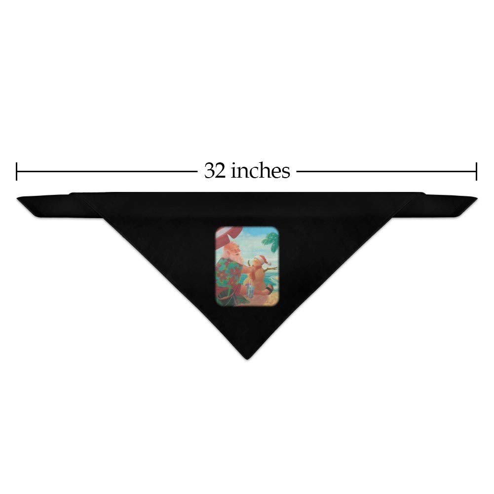 Christmas Santa Claus Beach Vacation Dog Bandana - Festive Pet Bandana for Holidays, Parties & Outdoor Adventures